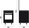 Vitrokitchen CB60BB fornuis Vrijstaand fornuis Zwart, Wit Gaskookplaat