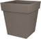 EDA Bloempot Toscane vierkant - kunststof - taupe - L32 x B32 x H32 cm - 22 liter - Bloempotten/plantenpotten