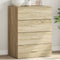 vidaXL - Dressoir - 60x39x80 - cm - bewerkt - hout - sonoma - eikenkleurig