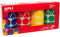 Stickers Apli Gomets Geel Blauw Rood Groen Rol Geometrische vormen (4 Onderdelen)