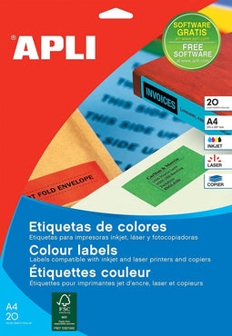 Stickers/Etiketten Apli Groen 105 X 37 Mm