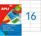 Stickers/Etiketten Apli Groen 105 X 37 Mm