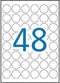 Stickers/etiketten Apli Ø 30 mm Rond 20 Lakens Wit A4