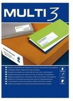 Stickers/etiketten MULTI 3 38 x 21,2 mm 100 Lakens