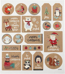 Stickers, Kerst, 15x16,5 cm, 1 vel