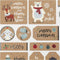 Stickers, Kerst, 15x16,5 cm, 1 vel