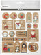 Stickers, Kerst, 15x16,5 cm, 1 vel