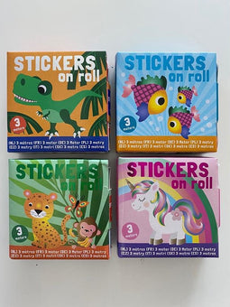 Stickers op rol 3 meter assorti