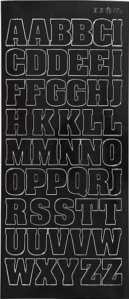 Stickers vel 10x23 cm grote hoofdletters