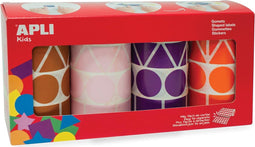Stickerset Apli Gomets 4 Onderdelen Multicolour Geometrische vormen (4 Onderdelen)