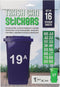 Stickervellen voor afvalbak - plak cijfers en letters - wit - 18 cm/9 cm - huisnummer - 16 stickers