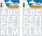 Stickervelletjes 28x A-Z alfabet plak letters wit 25 mm