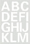 Stickervelletjes 28x A-Z alfabet plak letters wit 25 mm