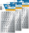 Stickervelletjes met 216x stuks alfabet plak letters zwart/zilver 13x12 mm - letter stickers