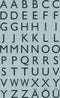 Stickervelletjes met 216x stuks alfabet plak letters zwart/zilver 13x12 mm - letter stickers