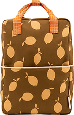 Sticky Lemon Backpack/Boekentas Farmhouse L - Special edition - Lemons - Soil green