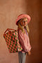 Sticky Lemon Backpack/Boekentas Large Farmhouse - Checkerboard - Sprout Green - Flower Pink
