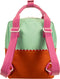 Sticky Lemon Backpack/Boekentas Small Better Together - Colourblocking - Towel Green - Gravel Orange