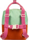 Sticky Lemon Backpack/Boekentas Small Better Together - Colourblocking - Towel Green - Gravel Orange