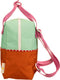 Sticky Lemon Backpack/Boekentas Small Better Together - Colourblocking - Towel Green - Gravel Orange