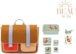 Sticky lemon boekentas + A little lovely company back to school set Bosvriendjes