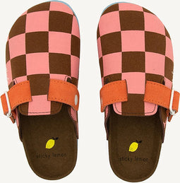 Sticky lemon Clogs kind - Kinder klompen - Willow brown + Flower pink - Maat 34