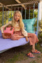 Sticky lemon Clogs kind - Kinder klompen - Willow brown + Flower pink - Maat 32