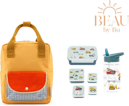 Sticky lemon rugzak + A little lovely company back to school set Voertuigen