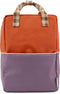 Sticky Lemon Rugzak Large colourblocking - orange juice + plum purple - schoolbus brown