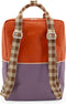 Sticky Lemon Rugzak Large colourblocking - orange juice + plum purple - schoolbus brown