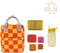 Sticky Lemon rugzak small + A Little Lovely Company back to school set Glitter Goud