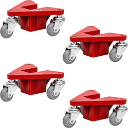 STIER Aluminium Hoekrollerset - 100 kg Draagkracht - 3 Zwenkwielen