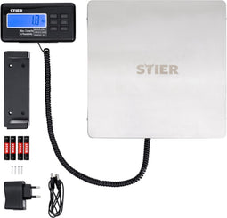 STIER - pakketweegschaal platform schaal tot 200 kg - rvs plaat - 30 x 30 cm