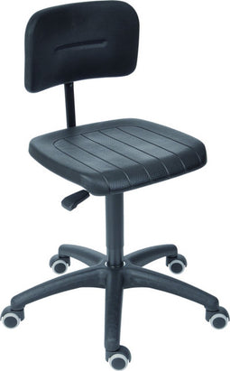 STIER werkstoel met zwenkwiel zithoogte 470-660 mm PU zitting