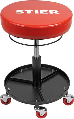 STIER - Werkstoel voor Werkplaats - 360° Draaibare Gereedschapsbak