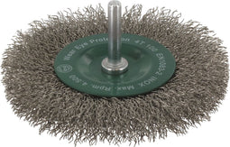 Stiftborstel, gegolfd RVS-draad, ø100x12x0,3