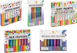 Stiften set Tiger tribe Zijde stiften + Metallic zijde stiften + Geur stiften + Glitter stiften + Dot schilder stiften