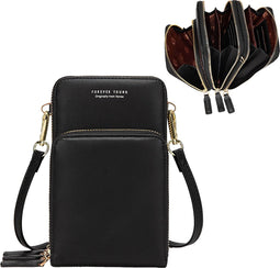 Stijlvolle Dames Mini Messenger Telefoontasje met Kaartvakken