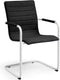Stijlvolle Design vergaderstoel met wolvilt stoffering Wit frame Antraciet stof