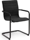Stijlvolle Design vergaderstoel met wolvilt stoffering Wit frame Antraciet stof