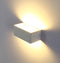 Stijlvolle LED-wandlamp - Warm wit - witte aluminium wandlamp met verlichting voor slaapkamers, woonkamers, trappen en lounges - Energieklasse A +