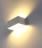 Stijlvolle LED-wandlamp - Warm wit - witte aluminium wandlamp met verlichting voor slaapkamers, woonkamers, trappen en lounges - Energieklasse A +