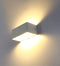 Stijlvolle LED-wandlamp - Warm wit - witte aluminium wandlamp met verlichting voor slaapkamers, woonkamers, trappen en lounges - Energieklasse A +