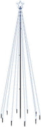 vidaXL - Kerstboom - met - grondpin - 310 - LED's - koudwit - 300 - cm
