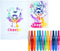 Stitch - Spray Pen Set Desktop Box (ST23368) - Disney Kleurstiften voor Kinderen - Tekenset met Gekleurde Pennen en Tekensjablonen