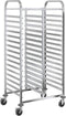 vidaXL - Dienbladenwagen - met - 32 - GN-bakken - 75x55x162,5 - cm - roestvrij - staal