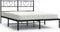 vidaXL - Bedframe - met - hoofdbord - metaal - zwart - 160x200 - cm