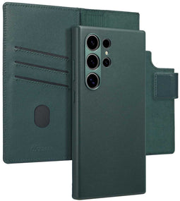 Accezz Samsung Galaxy S24 Ultra - Leather Bookcase 2-in-1 met Magnetische Ring - Cedar Green