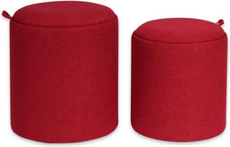 Poef Versa Marsala Polyester Hout MDF (2 Onderdelen) (39 x 44 x 39 cm) (30,5 x 30,5 x 38cm)