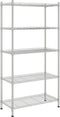 vidaXL Opbergrek 5-laags 250 kg 90x35x180 cm chroomkleurig